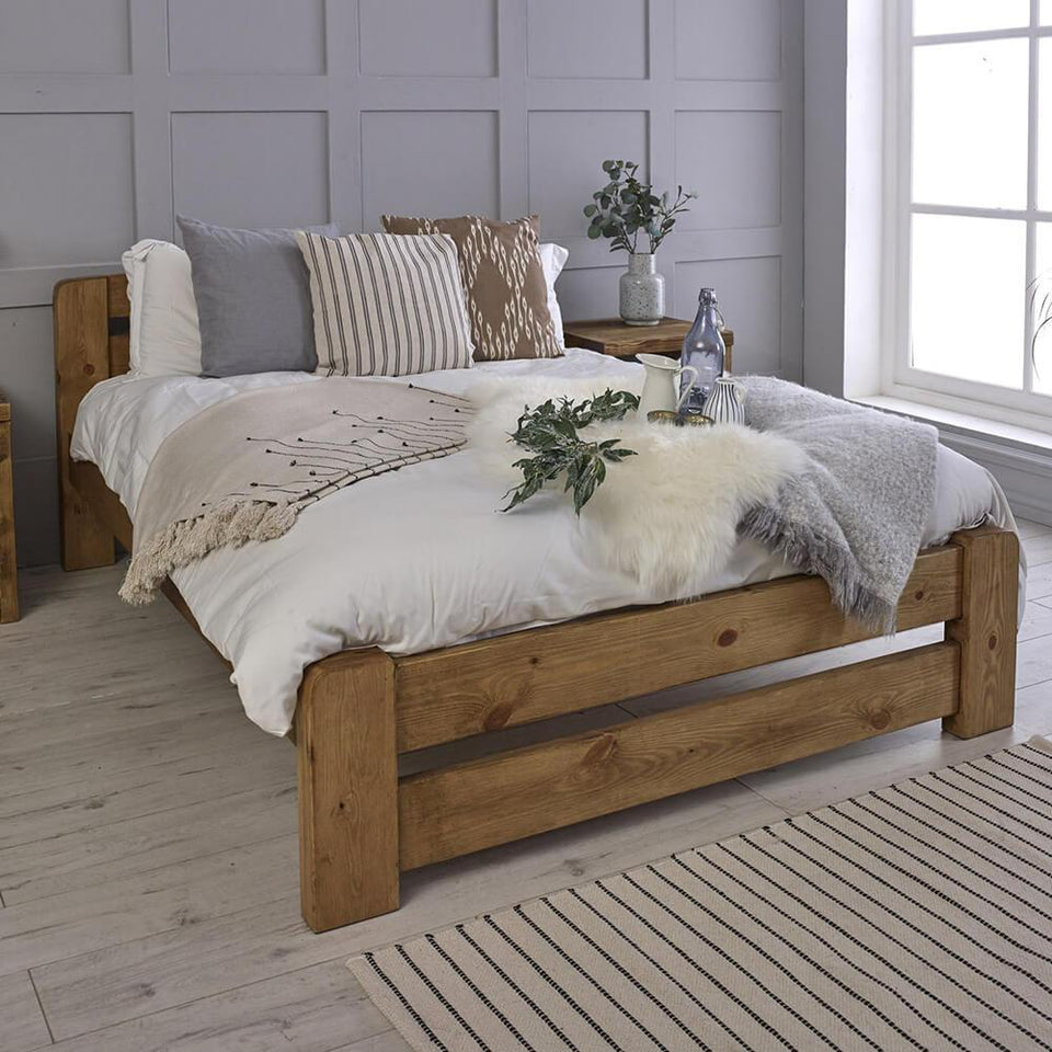 Lister Bed Frame with Footboard | Quality Solid Wood Bed Frames ...