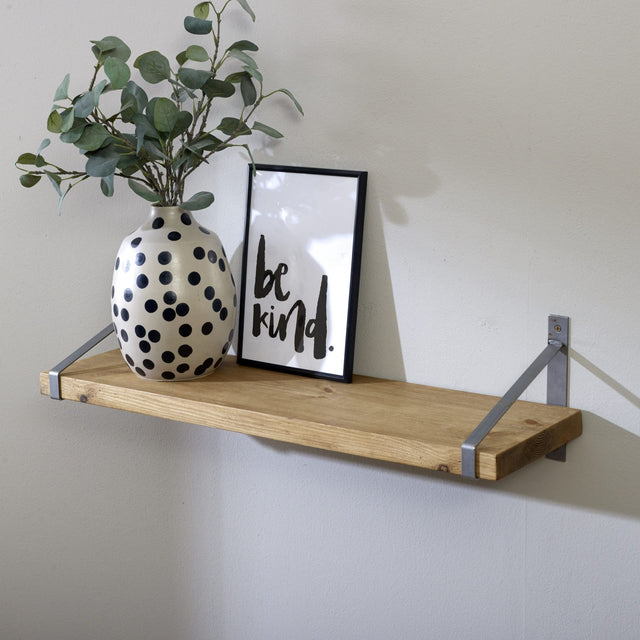 Bronte Bracket Shelf | Wooden Shelf for Home | Industrial Shelving ...